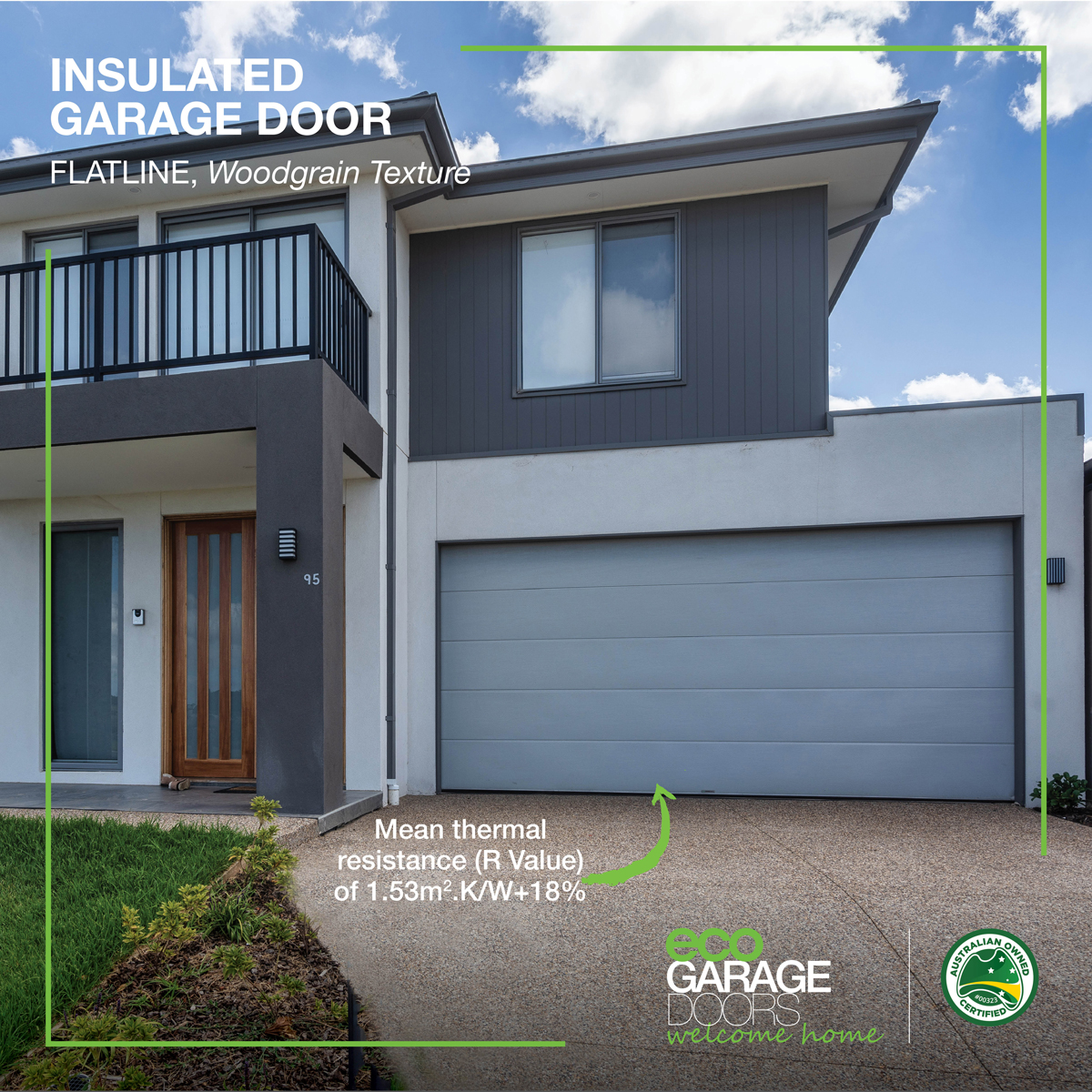 Insulated garage door - Flatline 2