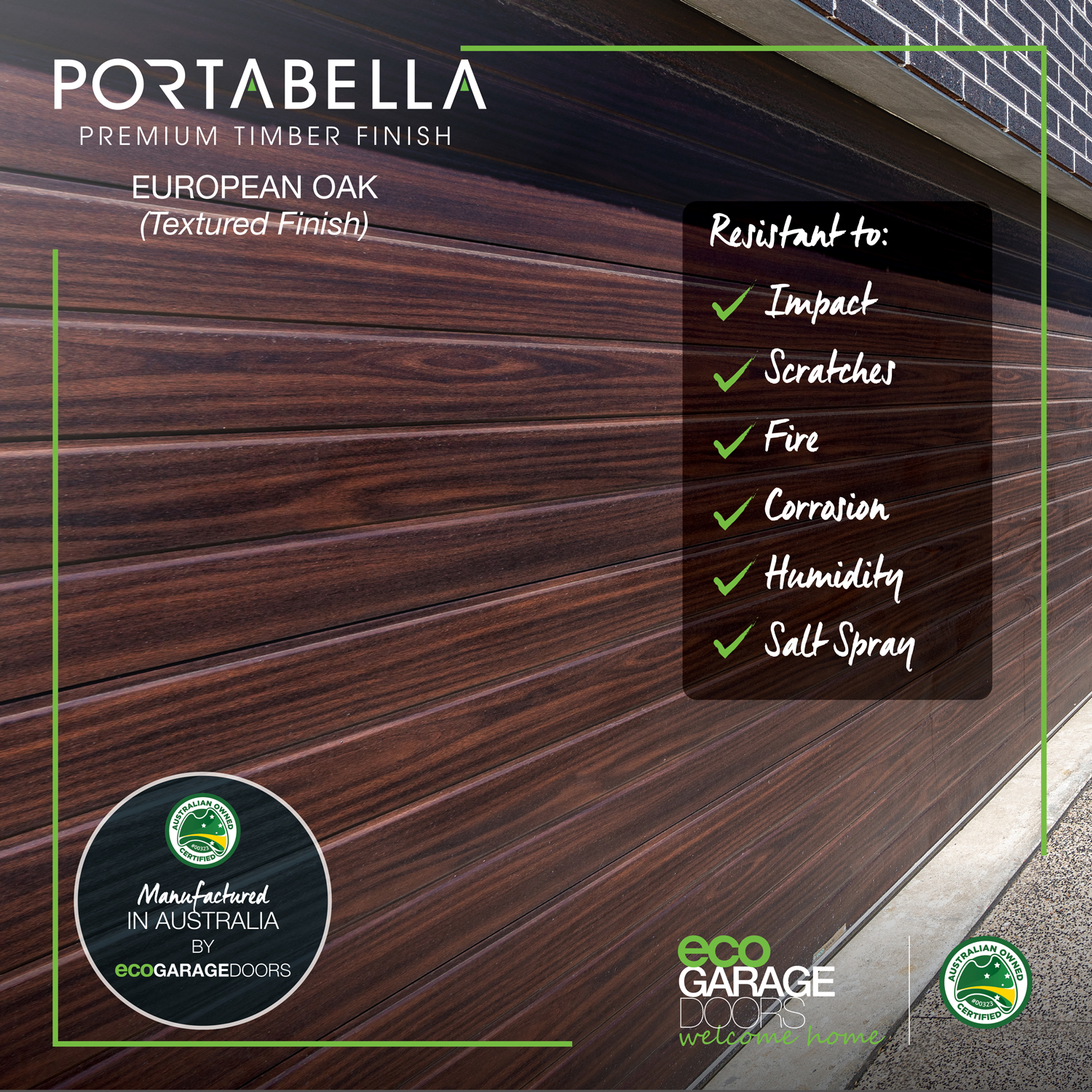 Portabella Premium Timber finish garage doors