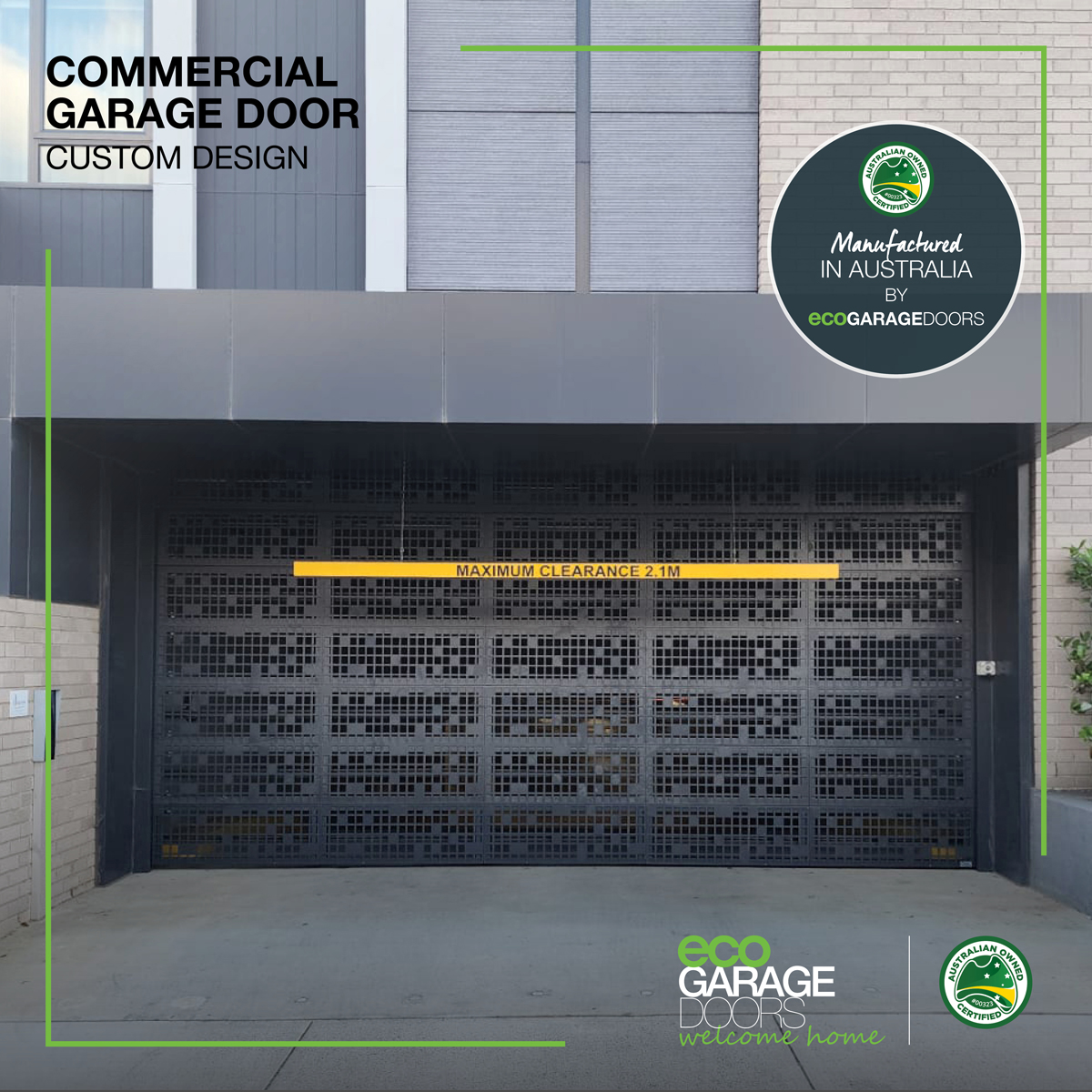 Commercial Garage door, custom commercial design