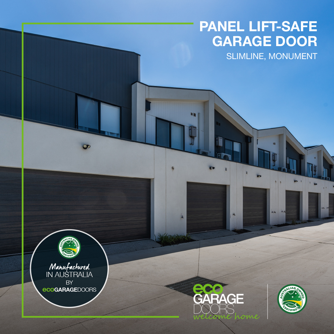 Panel Lift-Safe Garage Door, townhouse build