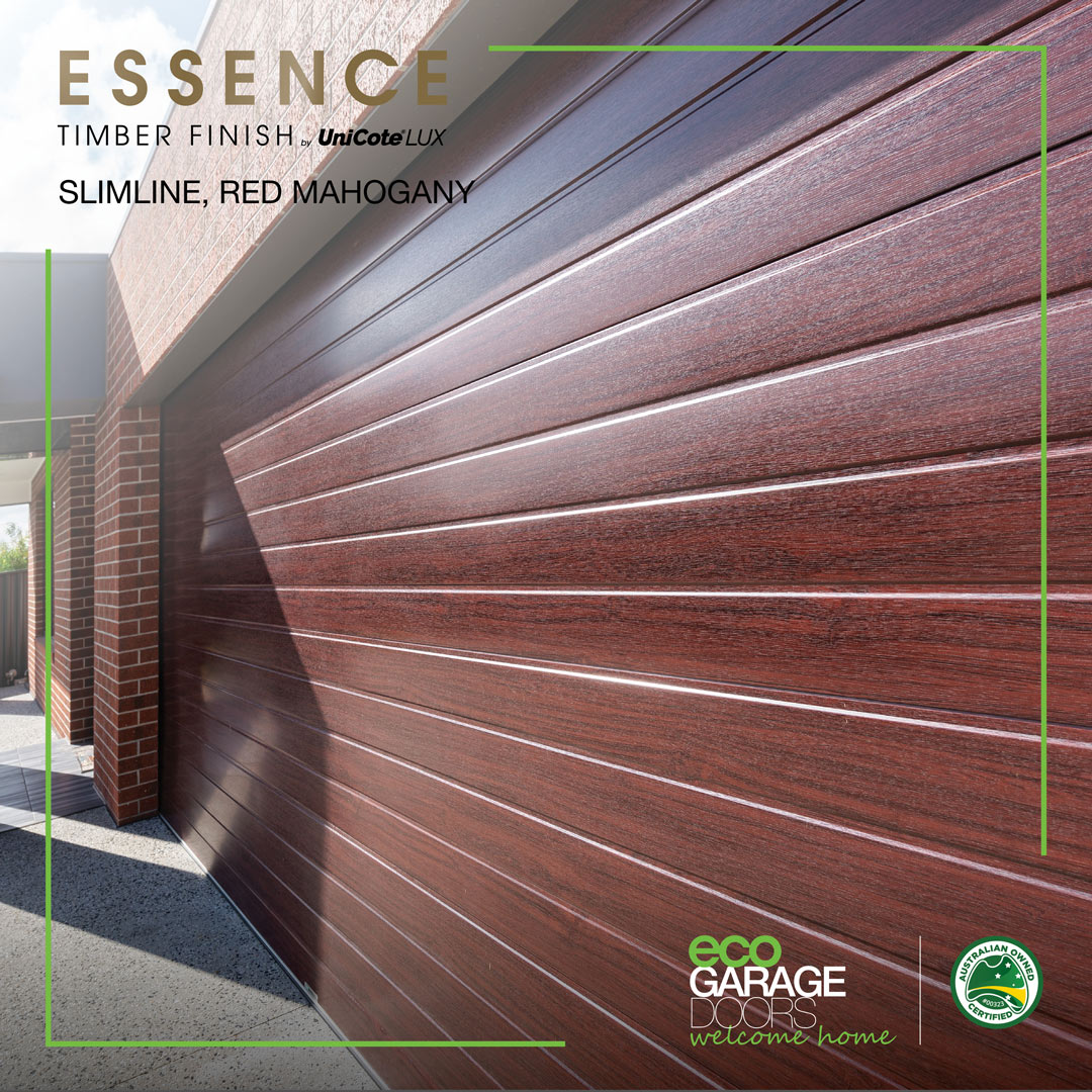 Essence Timber Finish, Panel lift-safe garage door, Slimline profile